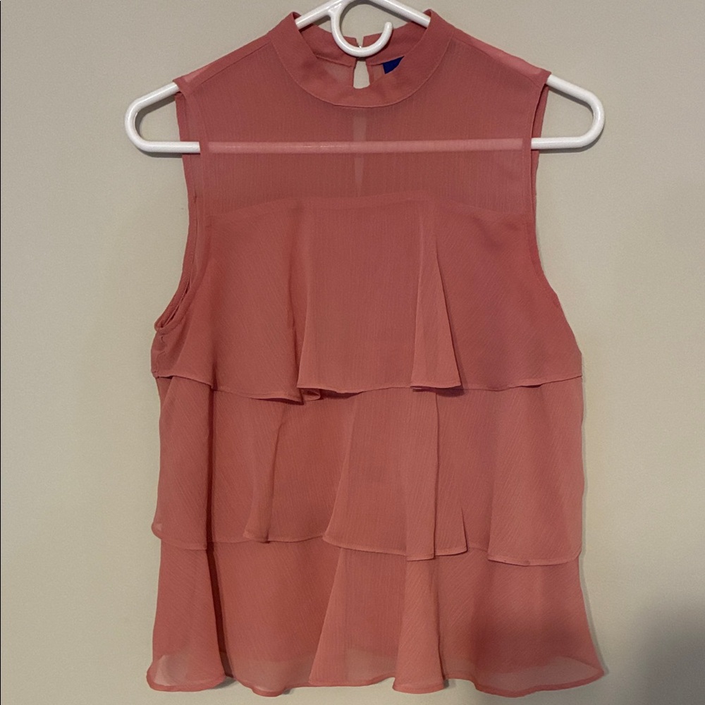 Apt. 9 Sleeveless Layered Blouse in Soft Pink